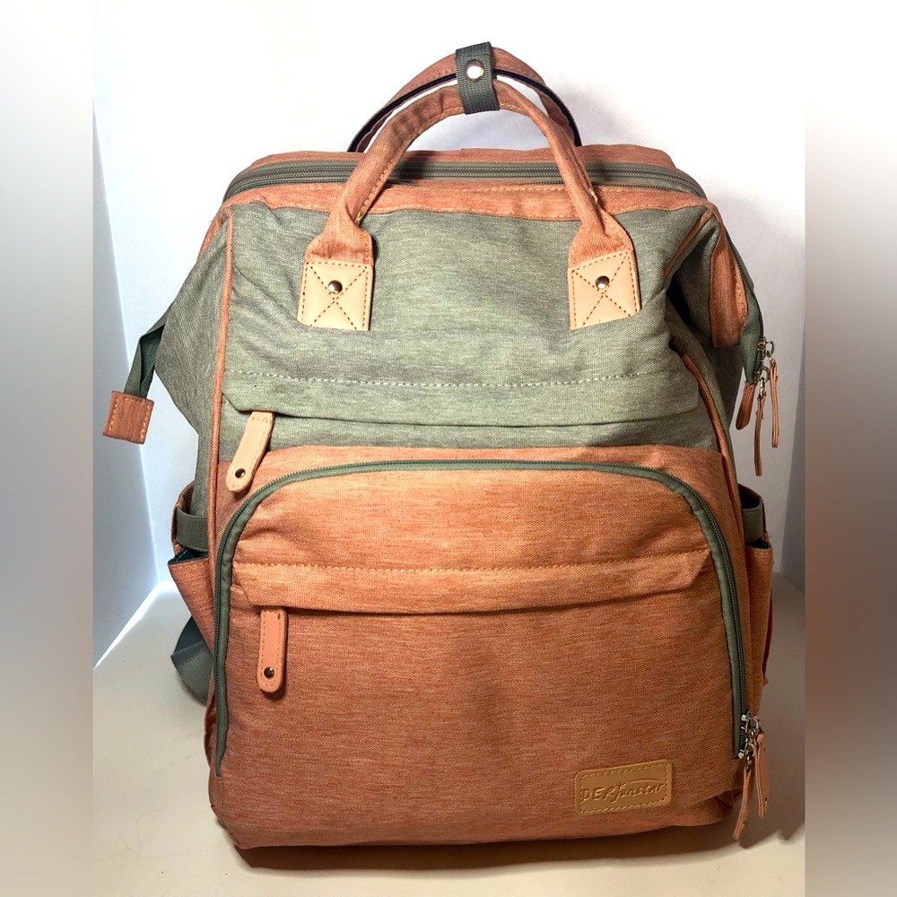 DERJUNSTAR Diaper bag Backpack with Portable Bassinet